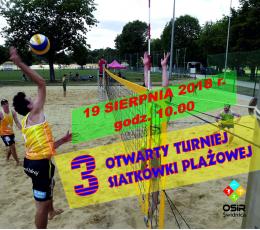 3. Otwarty Turniej Siatkówki Plażowej...